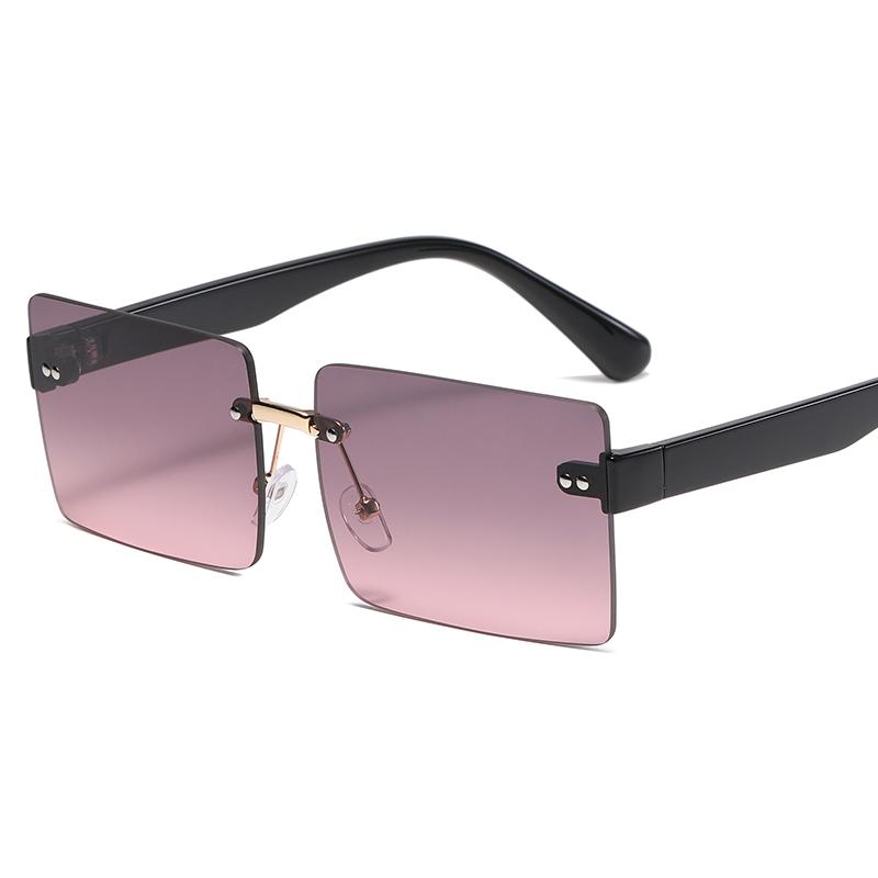 Vintage Fashion Women Sunglasses Luxury Brand Design Square Gradient UV400 Sun Glasses Trendy Mirror Lens