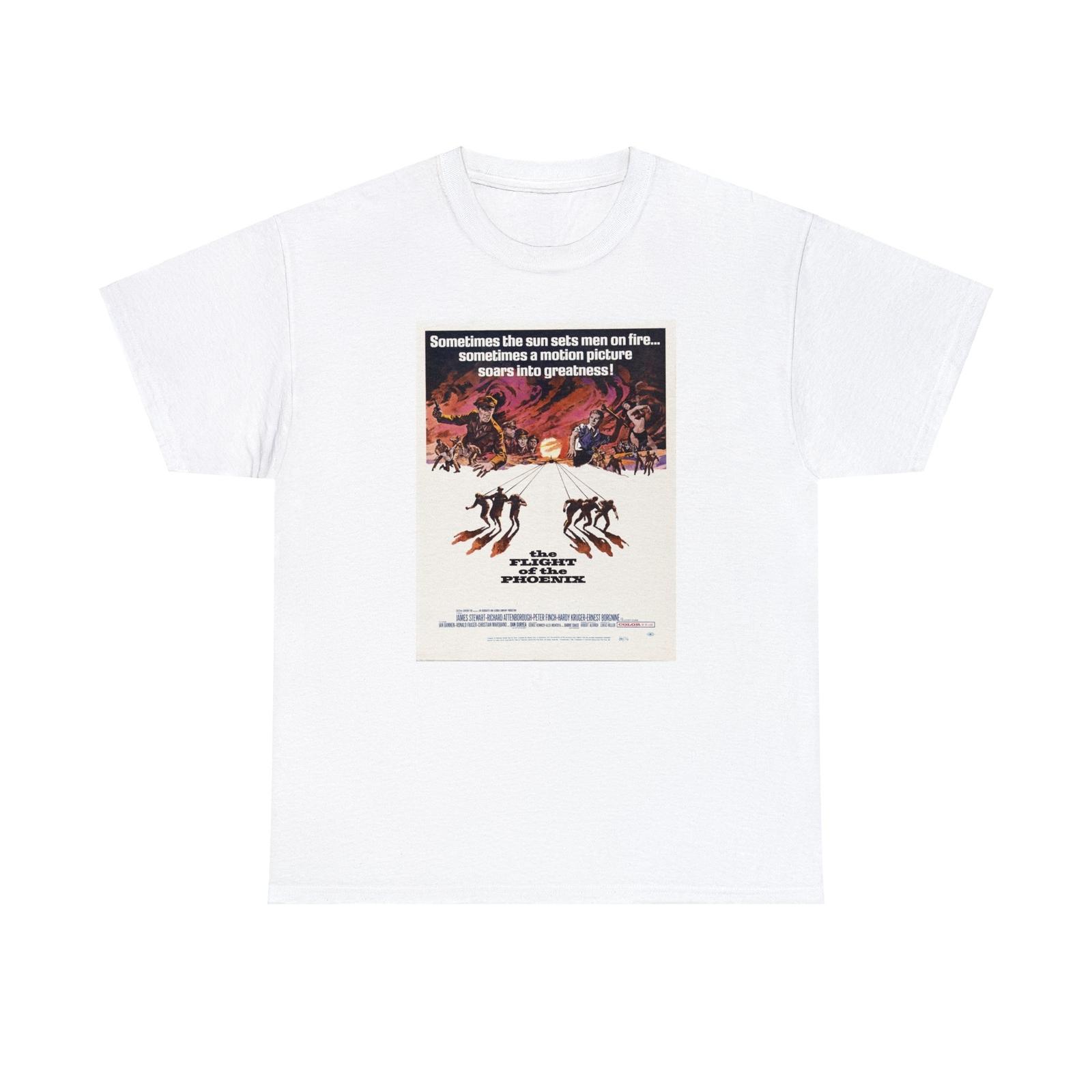 

Vintage The Flight of the Phoenix Movie Poster Unisex Heavy Cotton T-Shirt Mens Womens Tees Top 2XL