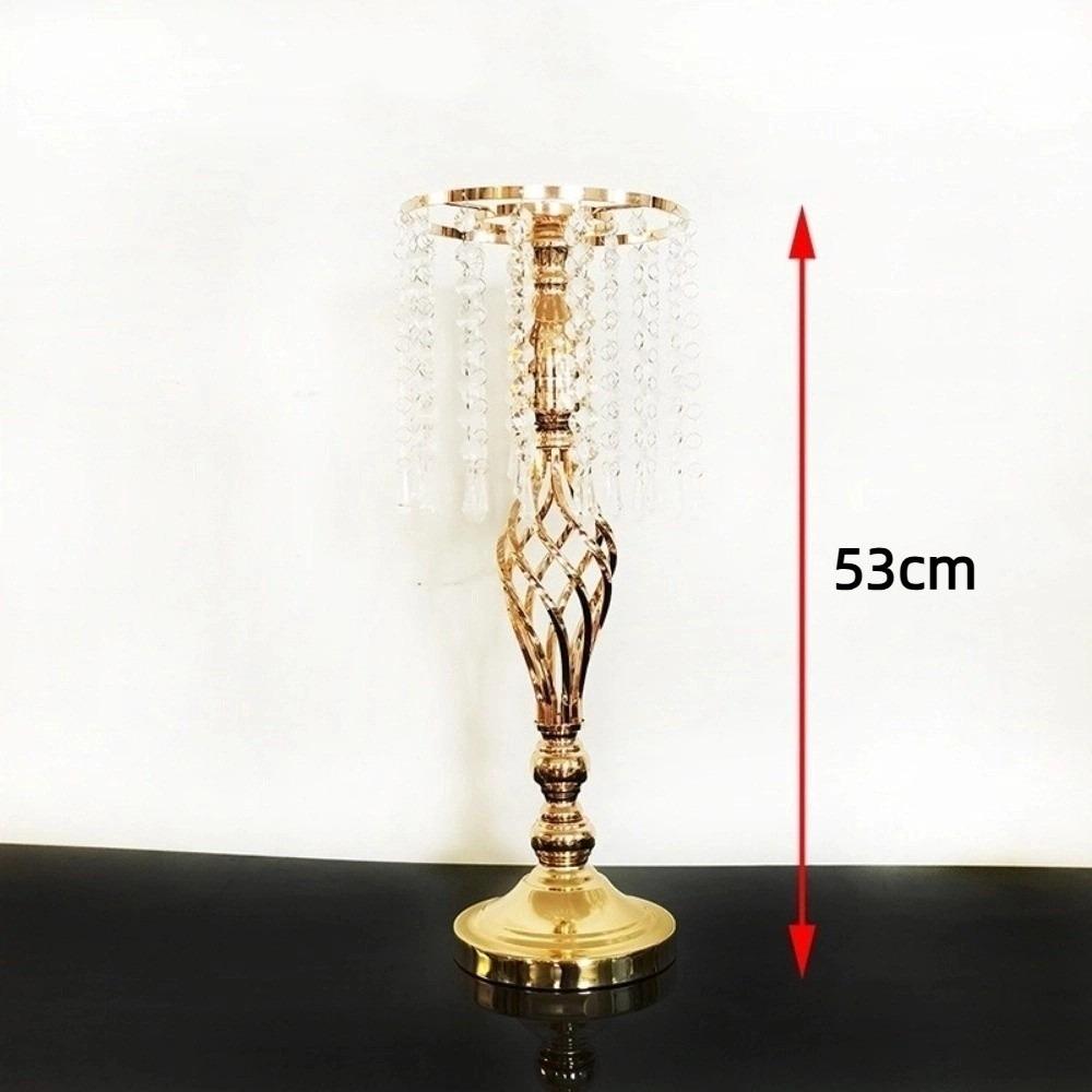 Kristall Kerzenhalter Goldene Dinner Kerzenständer Mode Blumenvase Hochzeitsmittelstück