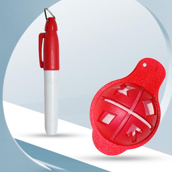 2Pcs/Set Golf Ball Liner Easy To Draw Durable Compact Golf Accessory Liner Marker