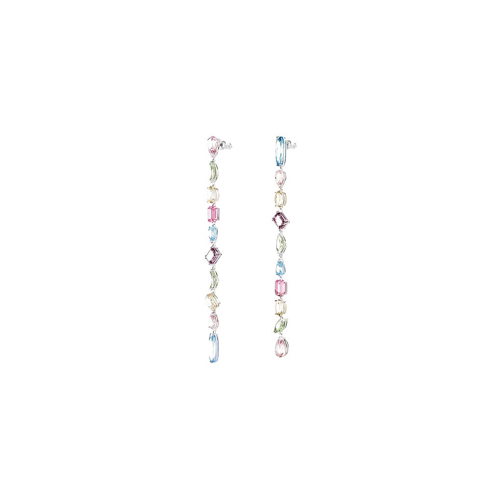 Swarovski Rhodium Plated, Faux Crystal Earrings Women's Multicolor 5656430