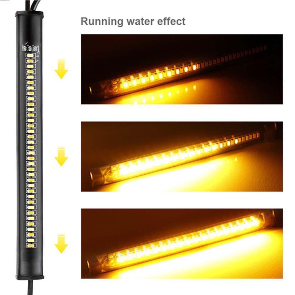 LED Daytime Running Lamp Motor Flasher Light Motorcycle Turn Signal Light Ring Fork Strip Lamp