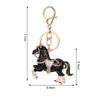 Exquisite Crystal Horse Keychain Rhinestone Studded Pony Keyring Horse Shape Charm  For Women