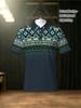 Men's Outdoor Polo Shirt, Ethnic Geometric Pattern, Polyester Fabric, Mixed Color, Multiple Sizes Available, Suitable for Hiking & Outdoor Leisure,