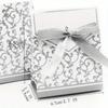 50pcs/ Set, Candy Box, Silver Ribbon, Wedding Gift Box, Candy Bag, For Wedding Party Decoration, Commercial Box