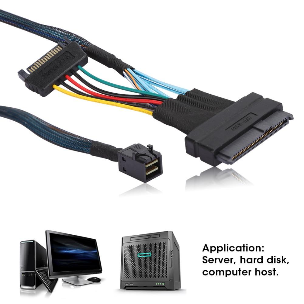 15 Pin SFF8643 To SFF8639 Cable High Speed Server Connector Cable  Server Application