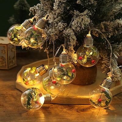 2025 Weihnachts-Lichterketten LED-Kugel-Lichterkette Wasserdicht Für Weihnachtsbaum Gartenbeleuchtung Weihnachtsfeier