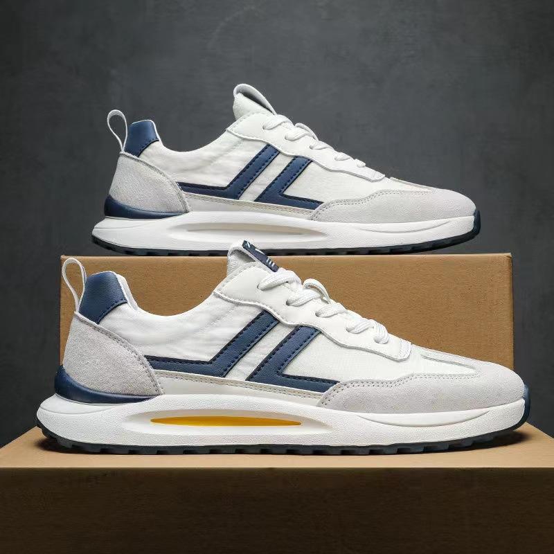 

Модные кроссовки мужские осенние новые трендовые повседневные кроссовки из дышащей ткани для студентов со шнуровкой на толстой подошве легкие повседневные кроссовки 44 синий