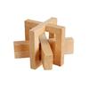 Beech Wood Kongming Lock Puzzle: High-Difficulty Brain Teaser for Adults and Children.