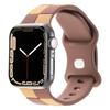 For Apple Watch Series 10 42mm/9 8 7 41mm/SE (2023) SE (2022) SE 6 5 4 40mm/3 2 1 38mm Checkerboard Silicone Band