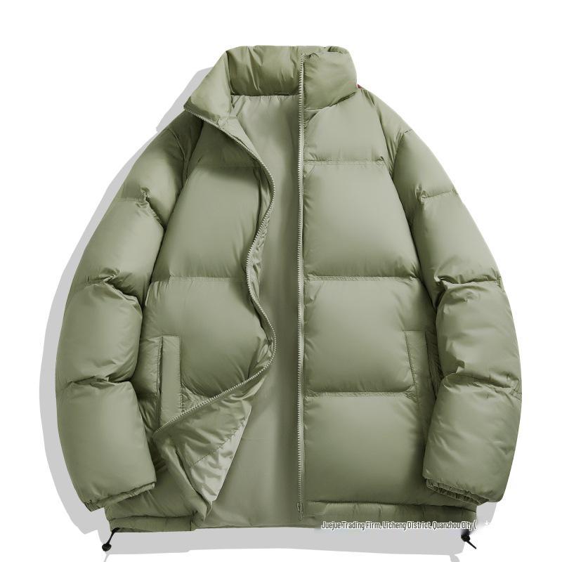 Men's Winter Stand Collar Lightweight Down Jacket - 50% White Duck Down, Japanese Trendy Style