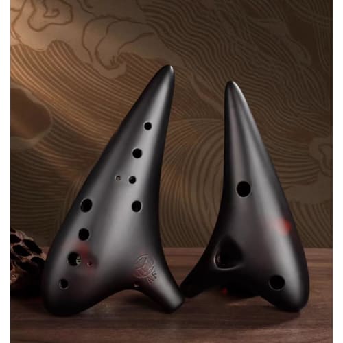 12-Hole Ocarina, Alto F Tone (AF) Wind Instrument for Beginners and Music Enthusiasts, Professional-Level Performance, Musical Gift (B)
