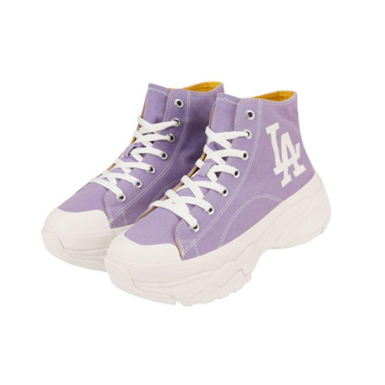 MLB Chunky High Fashion Korean Style Canvas Shoes Unisex Sneakers Purple 32SHU1111-07V