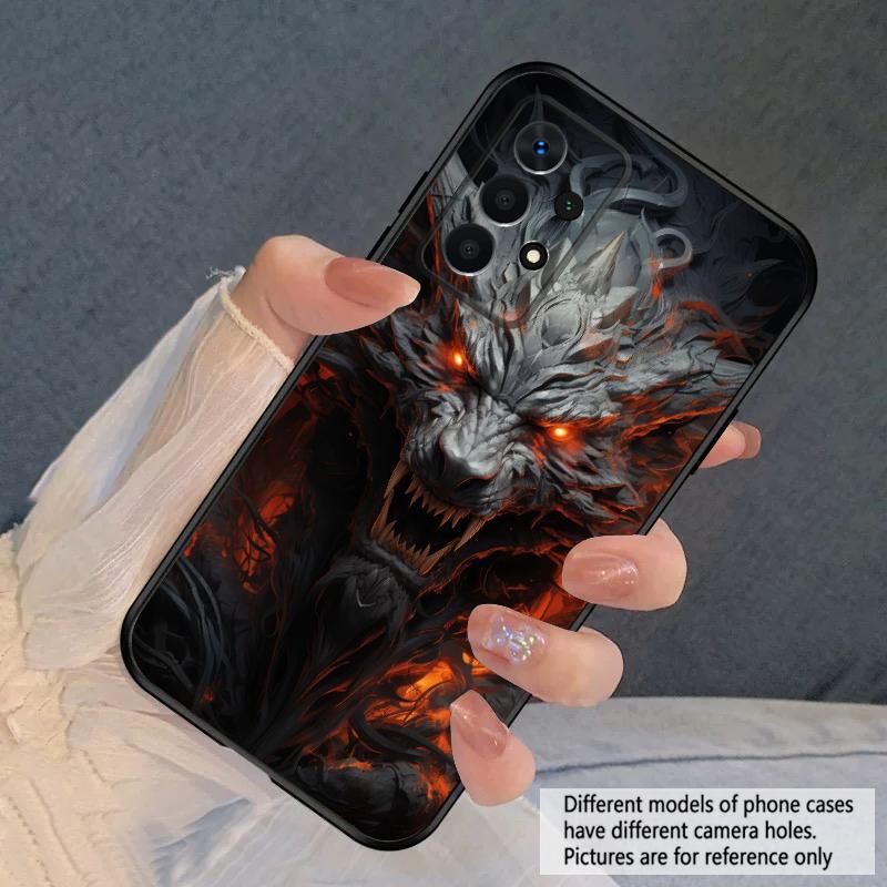 Luminous Lion Head For Samsung A03 Core A 04 05 06 12 14 15 16 22 23 Galaxy A25 26 4G 34 35 52 53 56 71 73 90 5G soft phone case