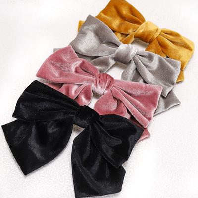 Head Clip Fashion Women Fashion Velvet Hair Accessory Velvet Big Bow Hairpin Headdress
