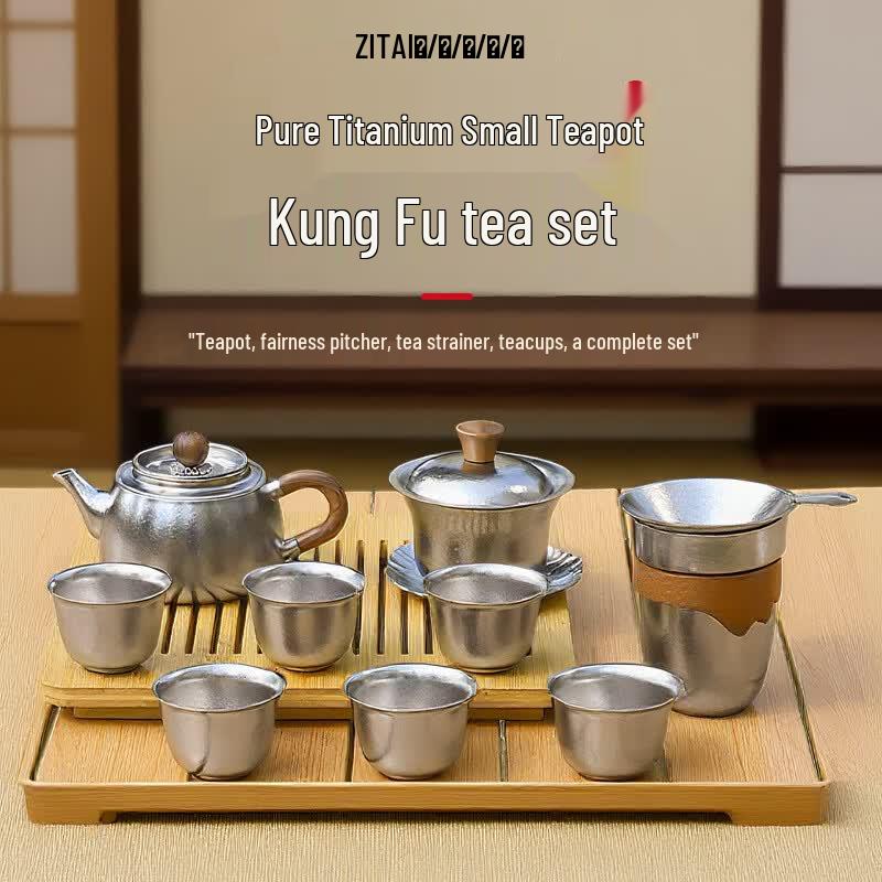 Chaxun Pure Titanium 5-Piece Gongfu Tea Set