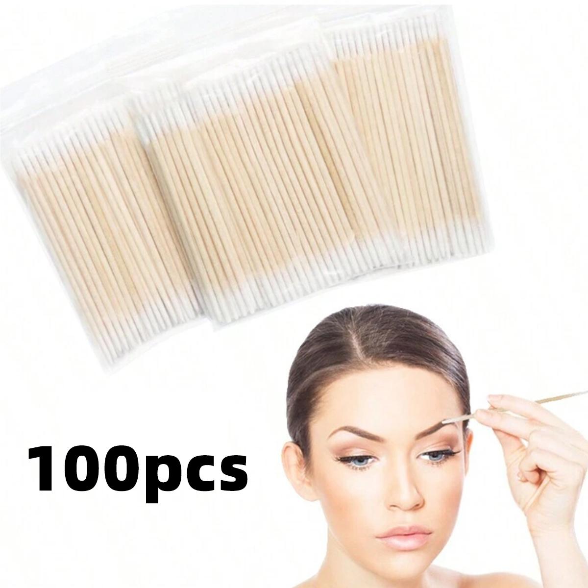 

Заостренная ватная палочка с палочкой Подправить лак для ногтей заостренной ватной палочкой Одноразовая для макияжа Очистка бровей и личная гигиена
