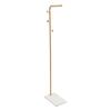 Modern Free Standing Coat Rack with 3 Hooks and  Slate Base, Perfect for Organizing Clothes, Bags, and Accessories in Small