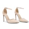 Women OL Sexy 12cm Point Toe Heels Ladies Stiletto Shoes Pointed Toe Shimmer Sexy Buckle 12cm Heel WZ