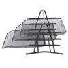 Document Basket Three Layers Reticulated Desktop Organizer for Store  Size Paper Folders Stationer