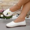 Fashion Women's  PU Leather Shoes, Women's Slip On Walking Shoes, Mother's Butterfly Loafers, Women's Comfortable Flat Shoes