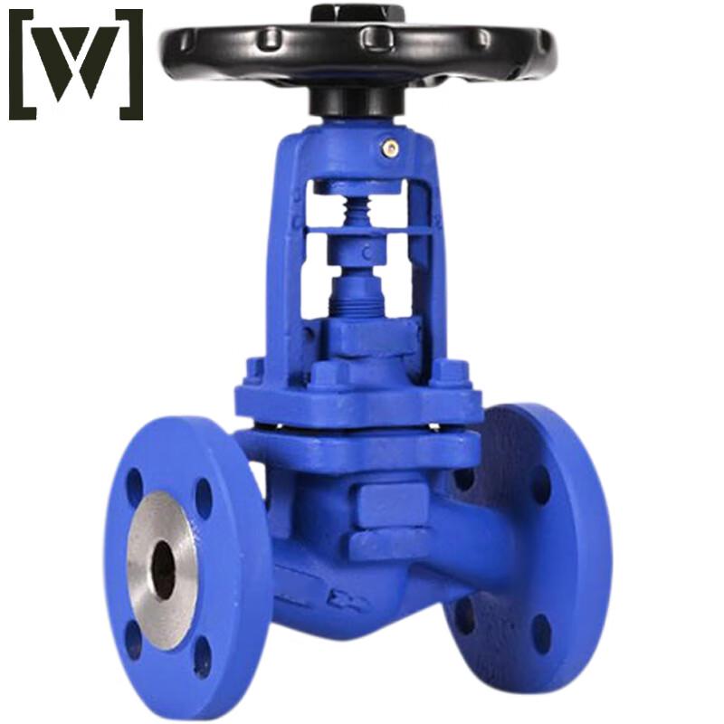 W Baipu WJ41H-16C Carbon Steel Flange Bellows Globe Valve