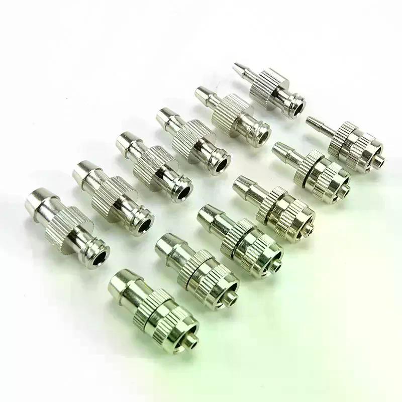 Dispensing Glue Subpackaging Syringe Barrel Luer Lock Adapter Fitting Tracheal Connector Metal Material Parts