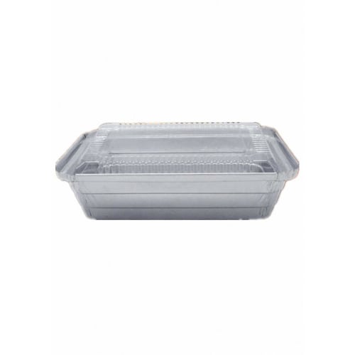 Disposable Aluminum Foil Pans, BBQ Plates, Heavy-Duty Food Containers, Pie Pans, Freezer & Oven Safe, 30-Pack (260ml, Square Plastic Cover)