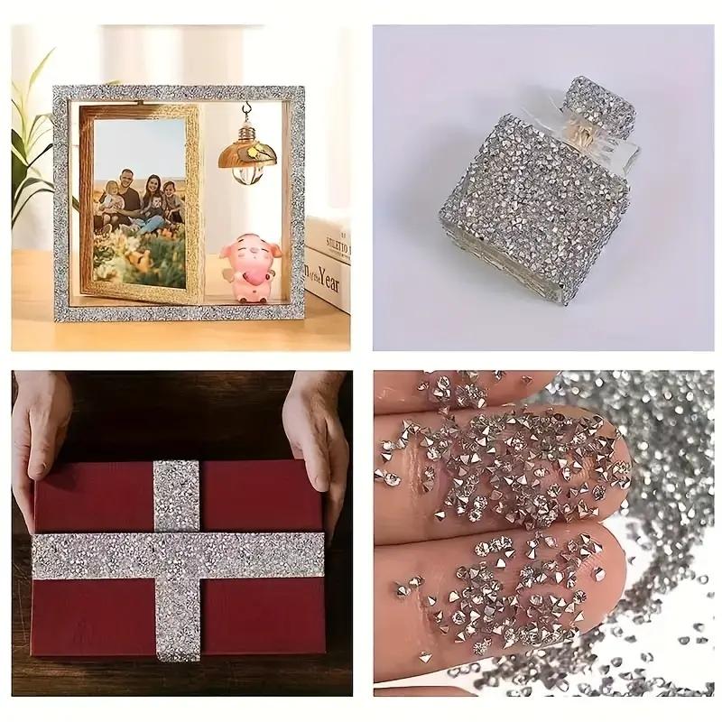 1 Roll Self Adhesive Glitter Crystal Rhinestone Sticker Diamond Ribbon Diy Sticker Rhinestones Arts Crafts Car Phone Camera Deco