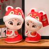 Snake Plush Lucky Toy New Year Mascot Doll Traditional Tang Suit Decoration Gift