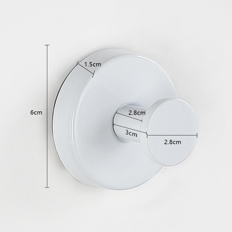 Stainless Steel No-Drill Suction Cup Wall Hook for Coats & Hats - Black