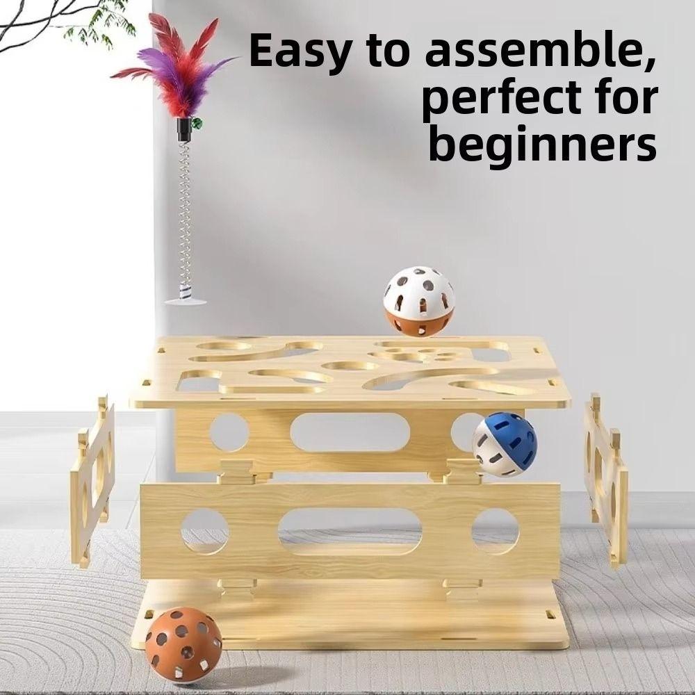 Detachable Interactive Cat Puzzle Box Creative Cat Exercise Toy Cat Teasing Box  Cat Supplies