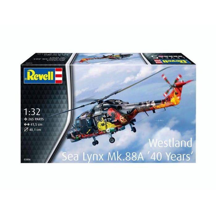 Maquette hélicoptère - revell - westland sea lynx mk.88a - 40 ans édition spéciale - 1/32 - détails précis