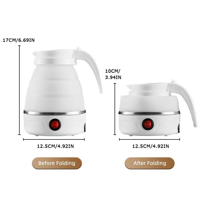 600ML Outdoor Travel Portable Foldable Electric Kettle For Household Small Intelligent Power Outage Insulation Electric Kettle