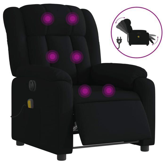 VidaXL Fauteuil de Massage Inclinable Électrique, Chaise de Relaxation avec Dossier, Siège avec Accoudoirs, Fauteuil TV de 3205306