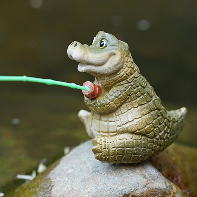 Animal Statues Resin Cute Small Sculpture Ornament Garden Sculptures For Desktop Family Son Daughter Boys Girls Patio Backyard