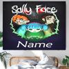 Personalized Sally Face Background Tapestry,Custom Name Birthday Party,Multifunctional Wall Decoration for Home Decor,Various Occasions