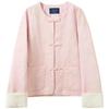Sancai 2026 Spring Jacquard Disc-Button Cotton Jacket