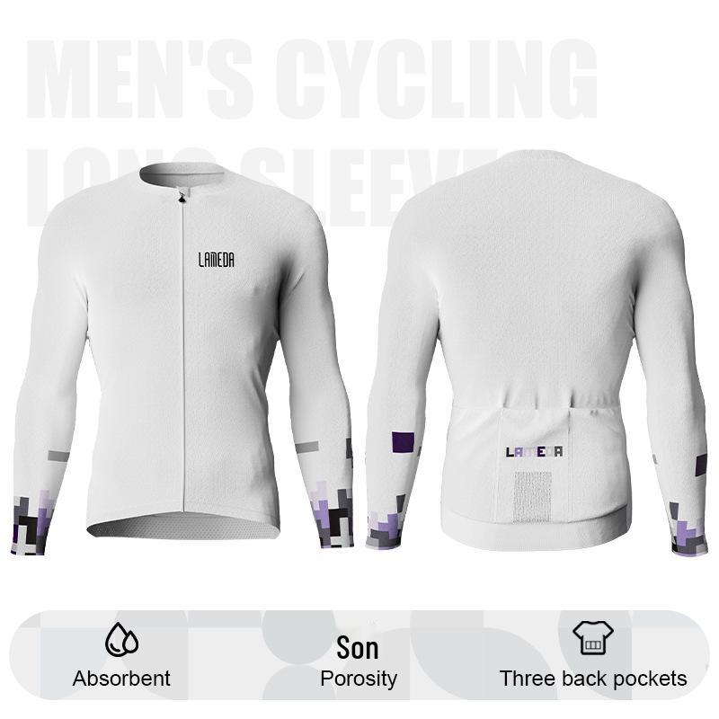 2023 Lampada Men's Long Sleeve Cycling Jersey - Summer/Autumn, Lightweight Road Bike Top