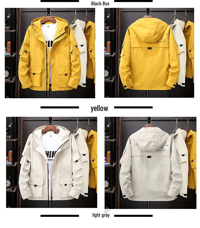 Pánská módní pracovní bunda nadměrné velikosti na jaro/podzim 2019