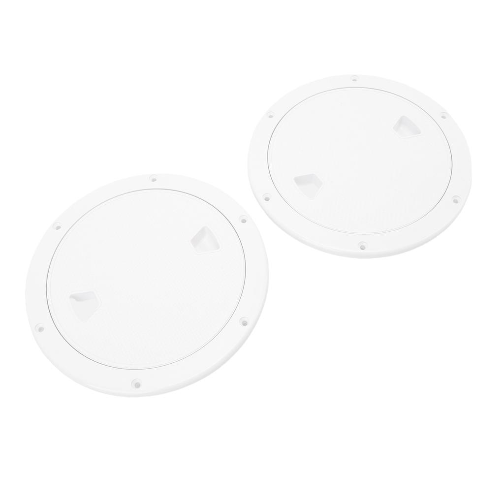 2PCS 8 Inch Deck Plate Round with Detachable Cover Antislip Excellent Rubber Sling Inspection   Cover for Marine Yachts Boat