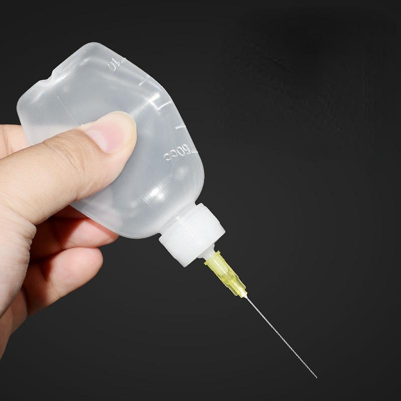 Bouteille d'alcool liquide de 50 ml avec graduation pour distributeur Colophane Pâte de flux de soudure Pour nettoyage de PCB de téléphone Outils de soudage et de réparation