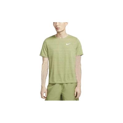 Logo Round Neck Pullover Short Sleeve T-Shirt Men Tops Green DZ4659-334