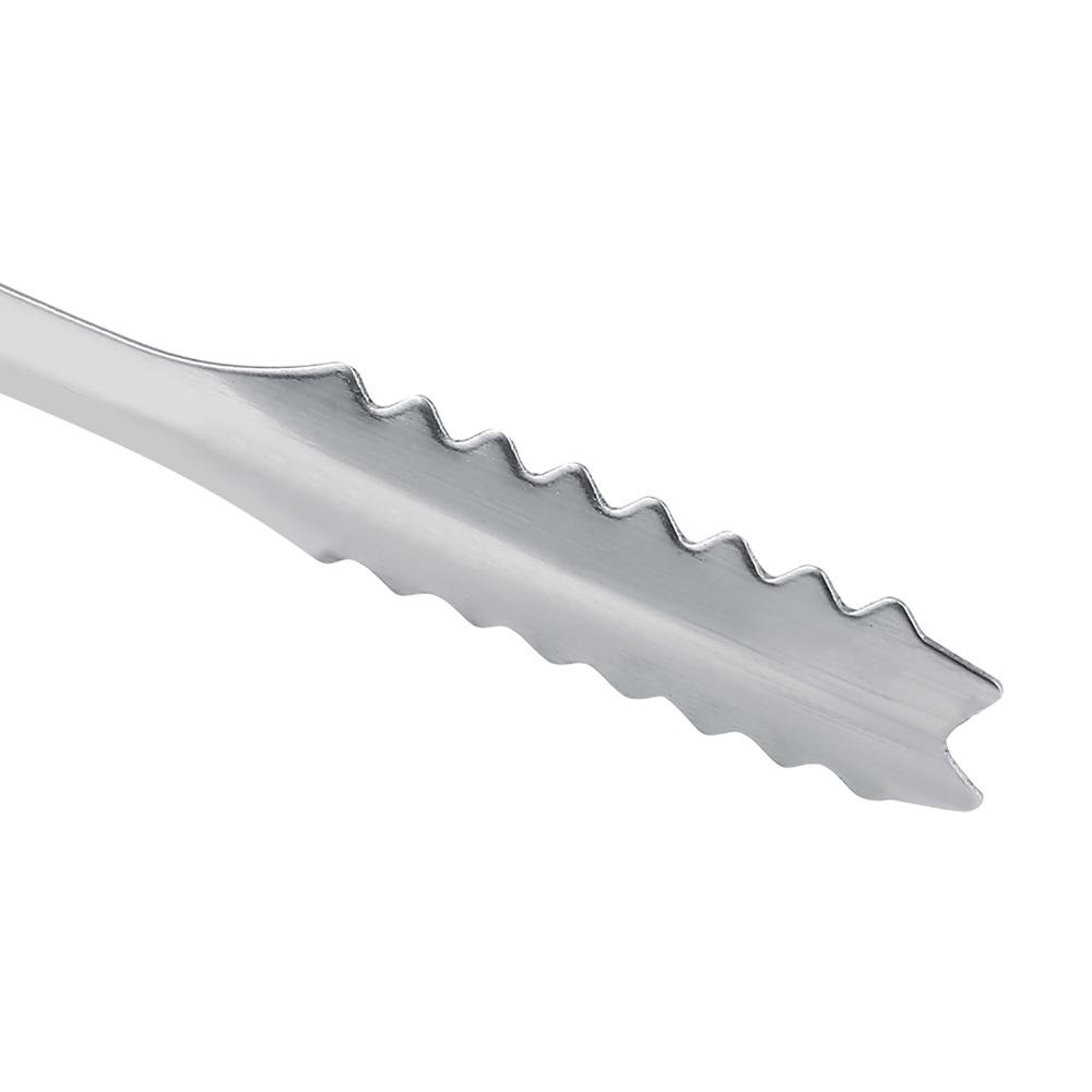 5pcs Silver Ice Tongs Stainless Steel Kitchen Tongs Professional Bar Tongs Bar
