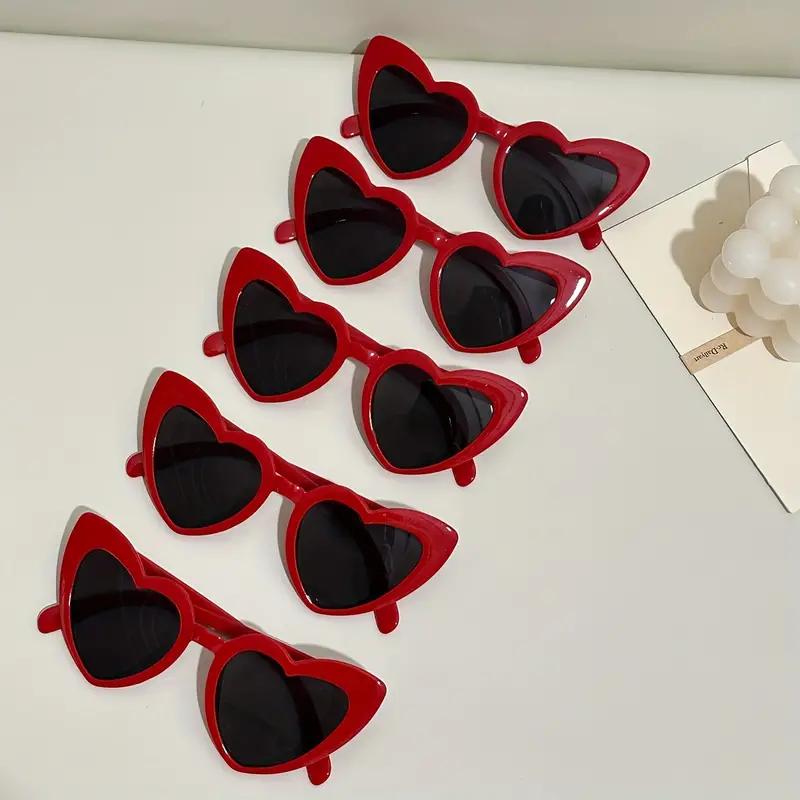 

5PCS Heart Cute Ladies fashion Sunglasses Combination Wedding Party Decoration Glasses