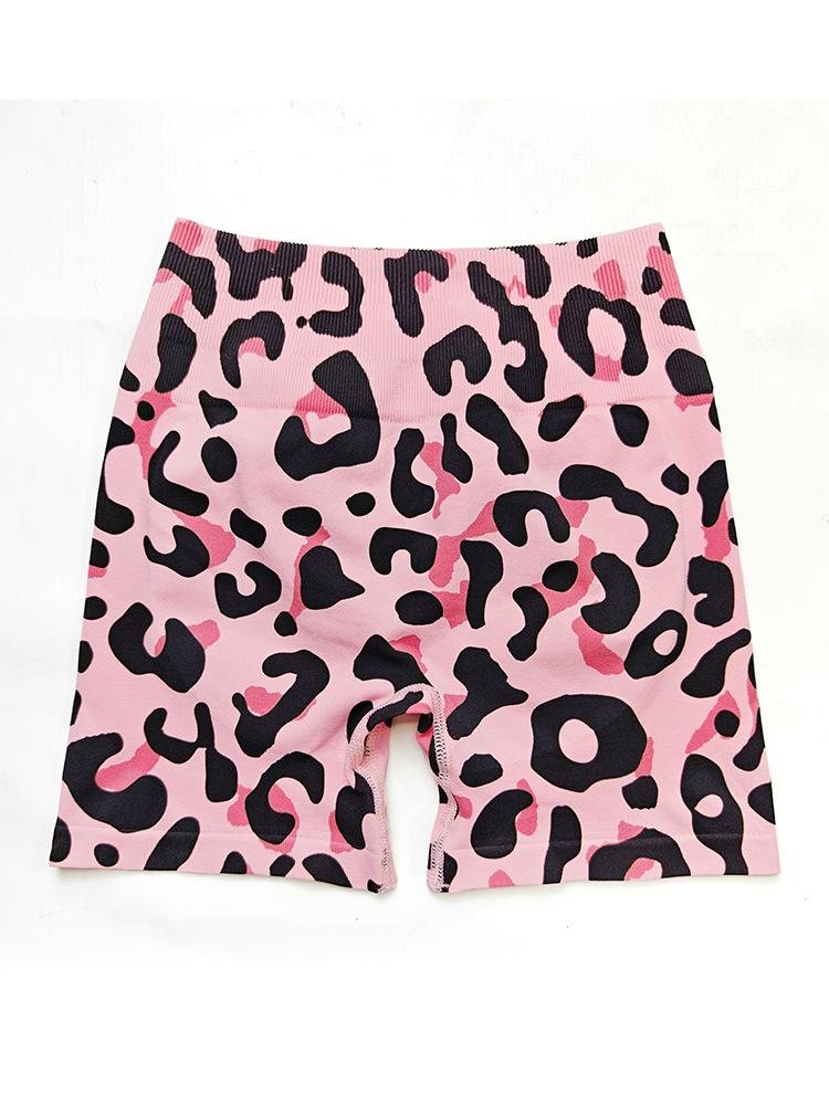 Girls' Pink High-Waist, Butt-Lifting, Breathable Three-Quarter Sports Shorts for Yoga and Weightlifting