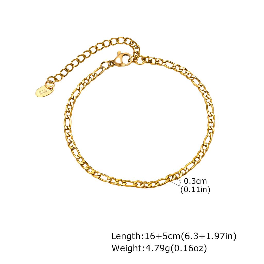18K Gold Plated Bracelets for Women, Adjustable Layered Paperclip Chain Cuban Link Charm Bracelets,Waterproof Stackable Jewelry