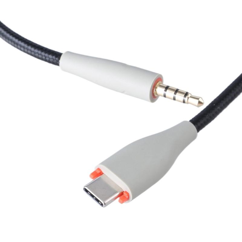 Durability Nylon Woven Headphone Cord for MMX100 Headphone Cable Easy Installation 3.5mm to Type C Replacement Wire