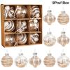 9PCS 8CM Christmas Balls Decorations Champagne White Xmas Tree Hanging Ornaments Pendant 2025 New Year Party Home Decor Navidad