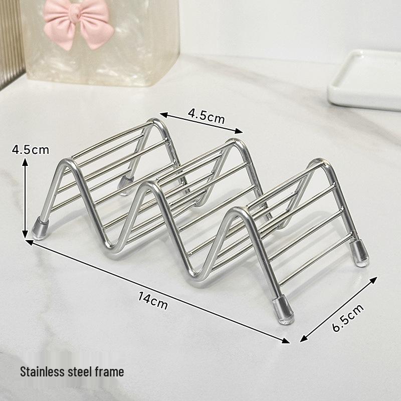 Stainless Steel Double-Sided Soap Dish with Draining Tray for Kitchen & Bathroom – No Installation Needed